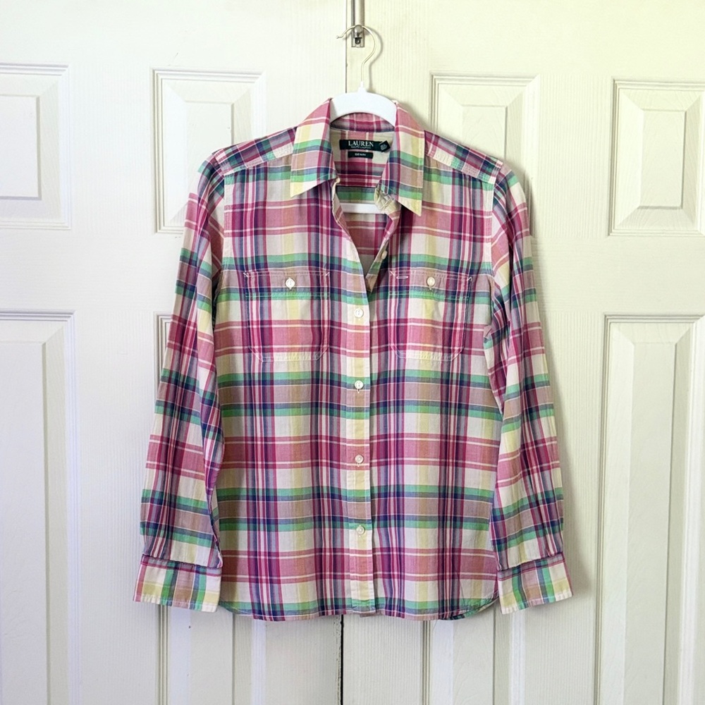 Ralph Lauren Button-Up Plaid Shirt 💣